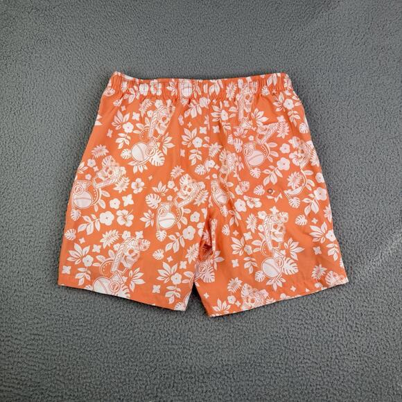 Grunt Style Men's Large Swim Trunks Tropical Death Orange White 7" Inseam Liner - Picture 12 of 14